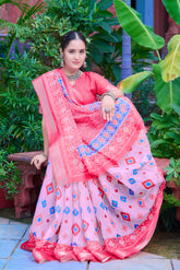 Women's Linen Cotton Traditional Saree