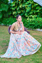 Women's Linen Cotton Traditional Saree