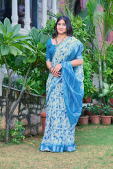 Women's Linen Cotton Traditional Saree