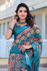 Women's Linen Cotton Traditional Saree