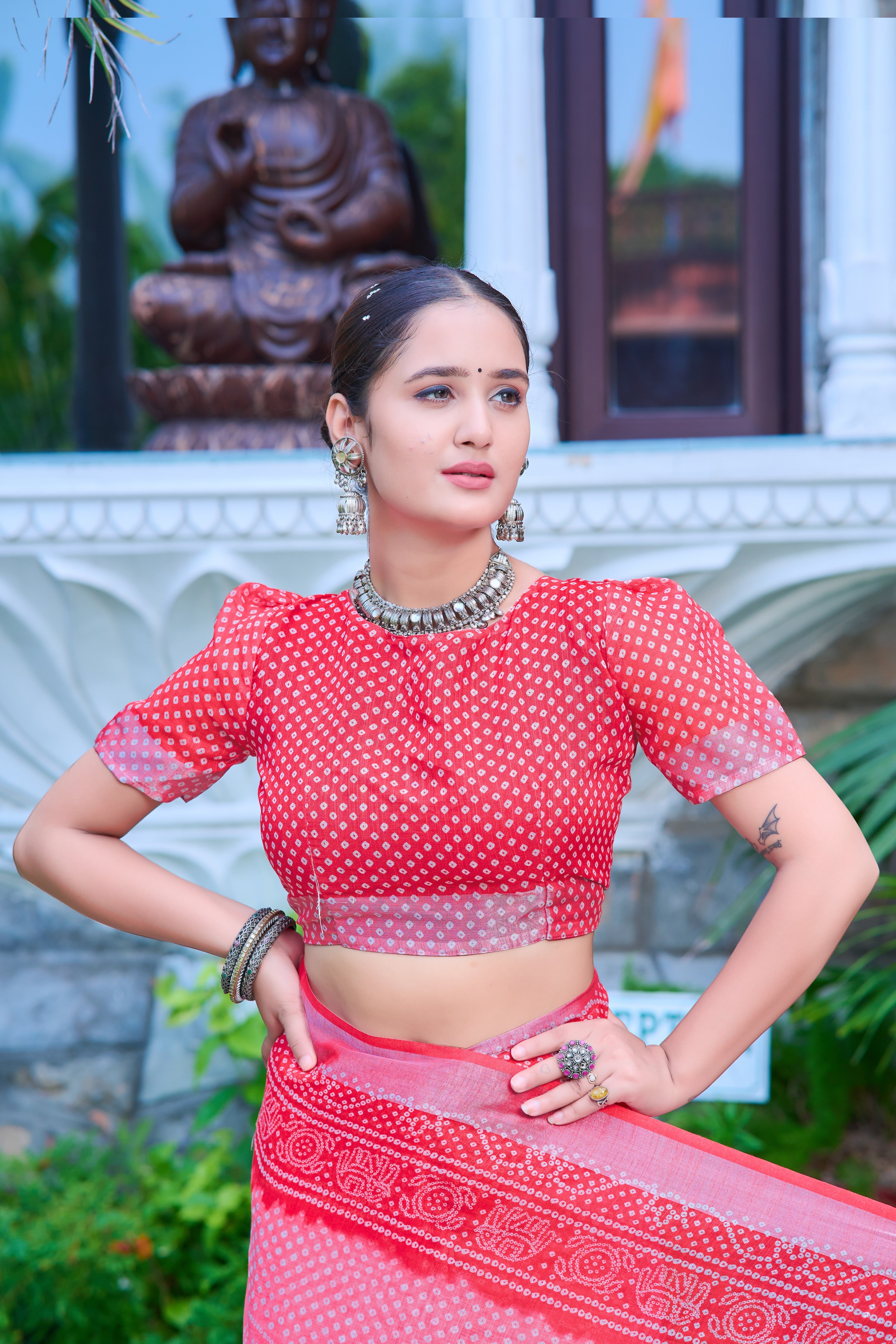 Women's Linen Cotton Traditional Saree