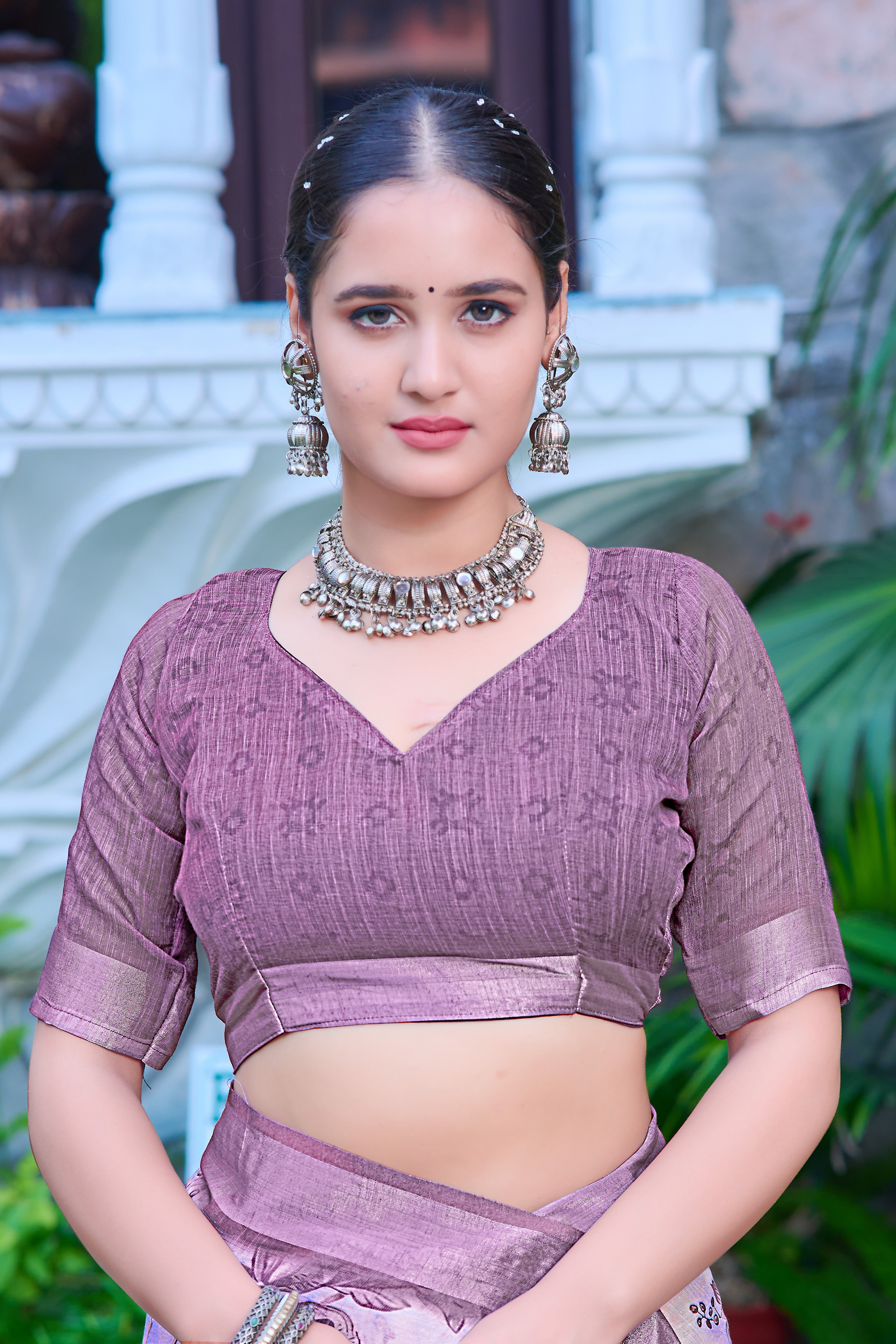 Women's Linen Cotton Traditional Saree