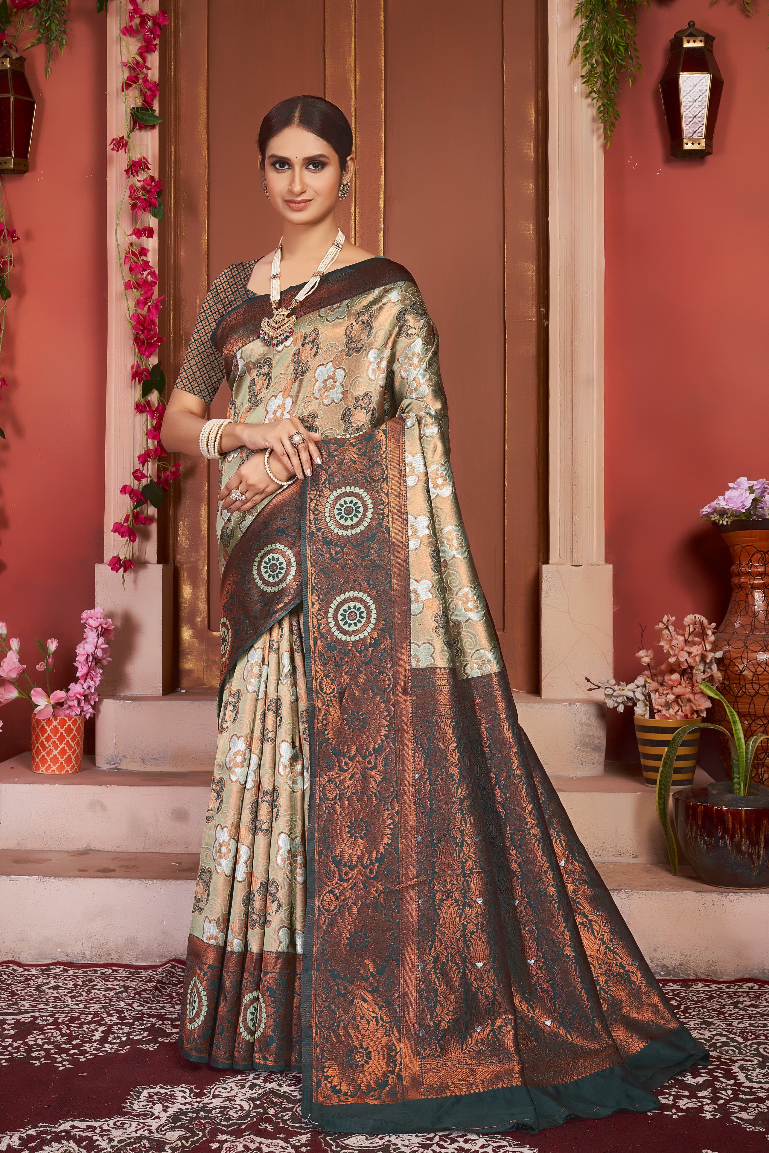 Women's Woven Design Zari Work Banarasi Silk Saree